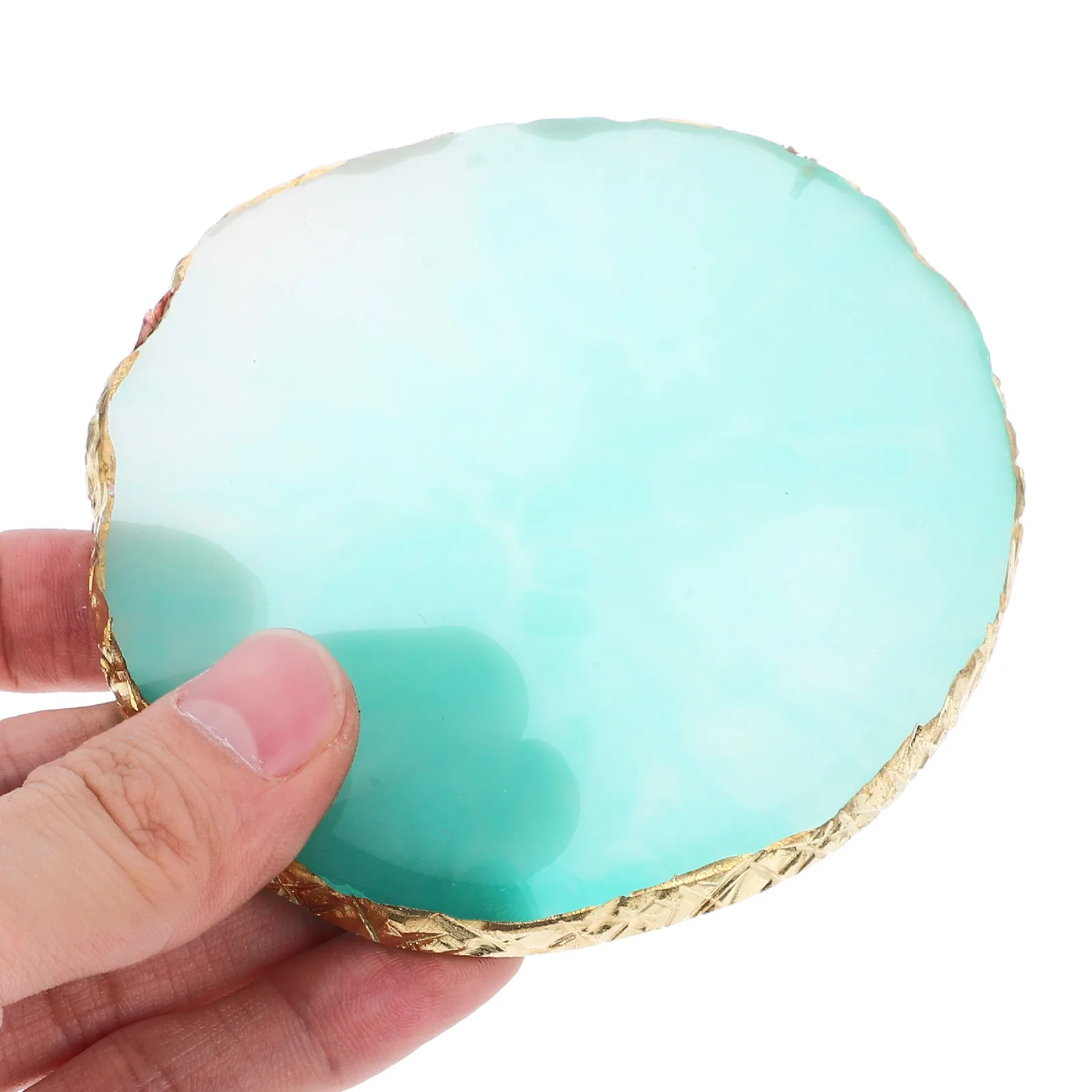 2 pezzi tavolozza per nail art resina miscelazione colore agata fette verde viola unghie smalto vassoio strumenti base cappotto strato superiore gel manicure