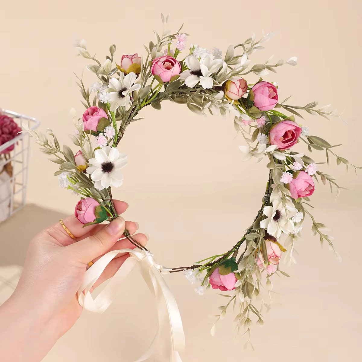 

Лесная гирлянда для невесты, супер фея, головной убор с имитацией цветка, детские фотоаксессуары для волос, повязка на голову, аксессуары для головных уборов