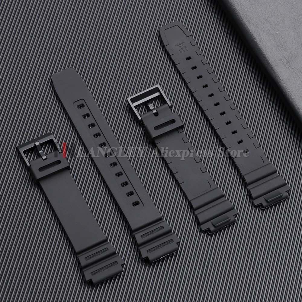 18mm Silicone Watch Strap for Casio for F91W SGW400 F84 W800H F105/108/A158/168 AE1200/1300 Men Sport Soft Watch Band Wristbands view 2