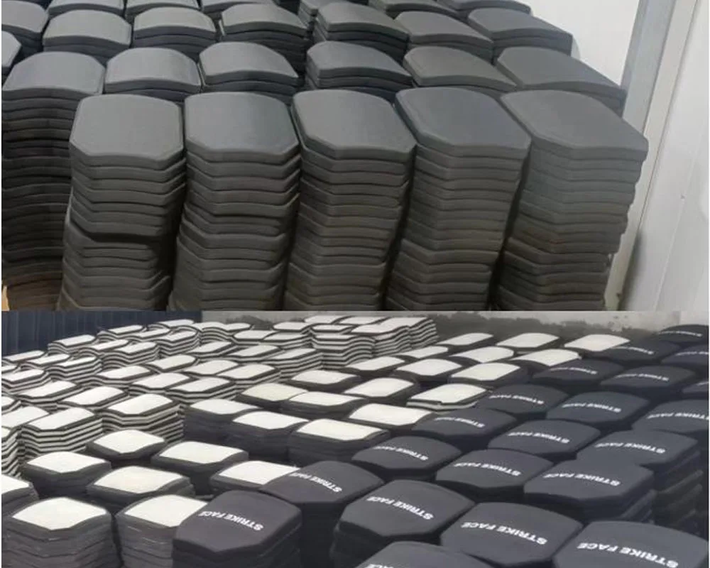 10X12" NIJ IV Level 4 Ballistic Bulletproof Plate Insert Schoolbag Tactical Vest PE+SIC Ceramic Plates Body Armor Stand Alone