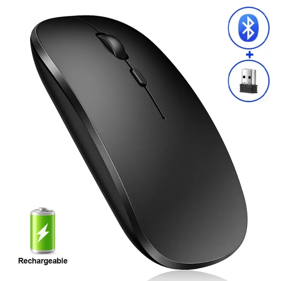 Wireless Mouse Wireless Bluetooth Mouse Rechargeable Silent Mouse Ergonomic Computer Mause USB 2.4G BT Mice Mute For PC Laptop