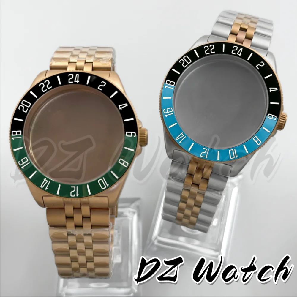 40mm Modified Retro Tactical Frog Matte Frosted Watch Case Stainless Steel jnbilee Strap Sapphire Glass Fits NH35 NH36 Movement