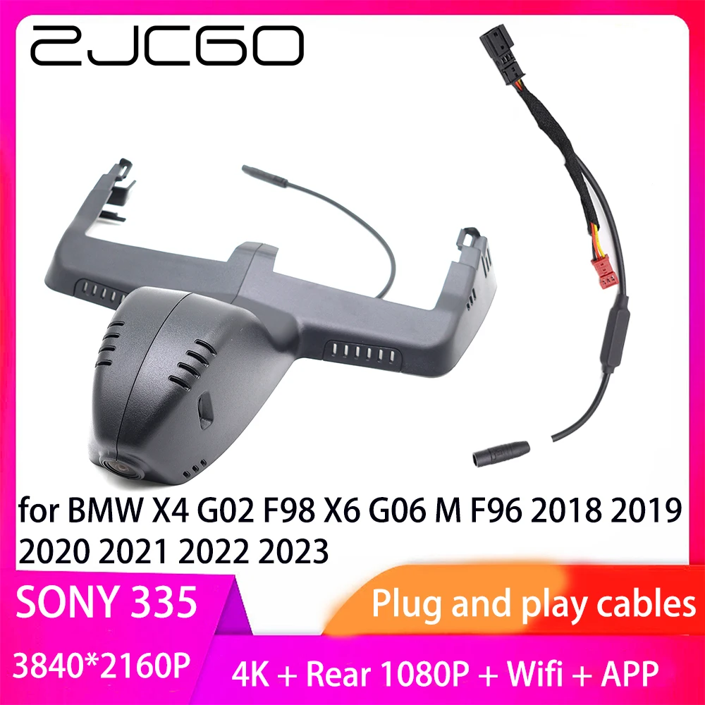 

ZJCGO Plug and Play Car DVR Dash Cam UHD 4K 2160P Video Recorder for BMW X4 G02 F98 X6 G06 M F96 2018 2019 2020 2021 2022 2023