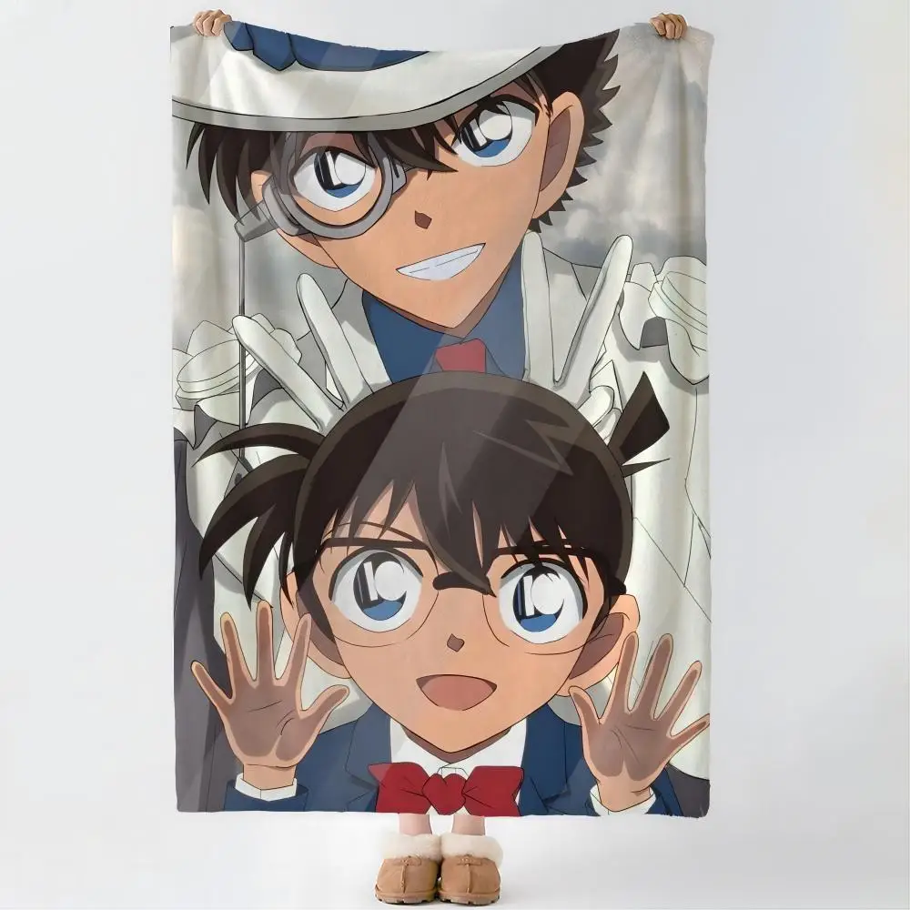 المحقق كونان رمي لينة المرجان الصوف بطانية 310gsm رقيق دافئ رمي ل أريكة سرير الأريكة ديكور غرفة نوم