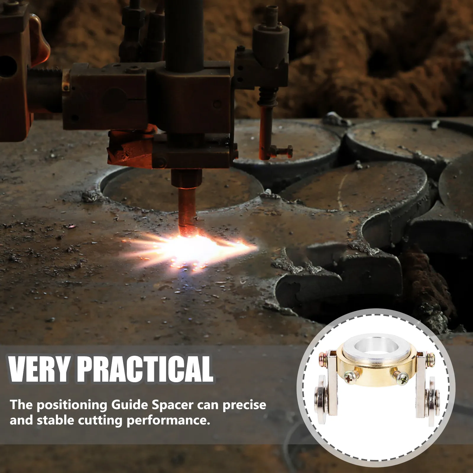 Plasma Cutter Guide Wheel for Professional Welders to Improve Cutting Accuracy, PT31/LG40 Steel Roller Spacer, Silver, 1 Pc
