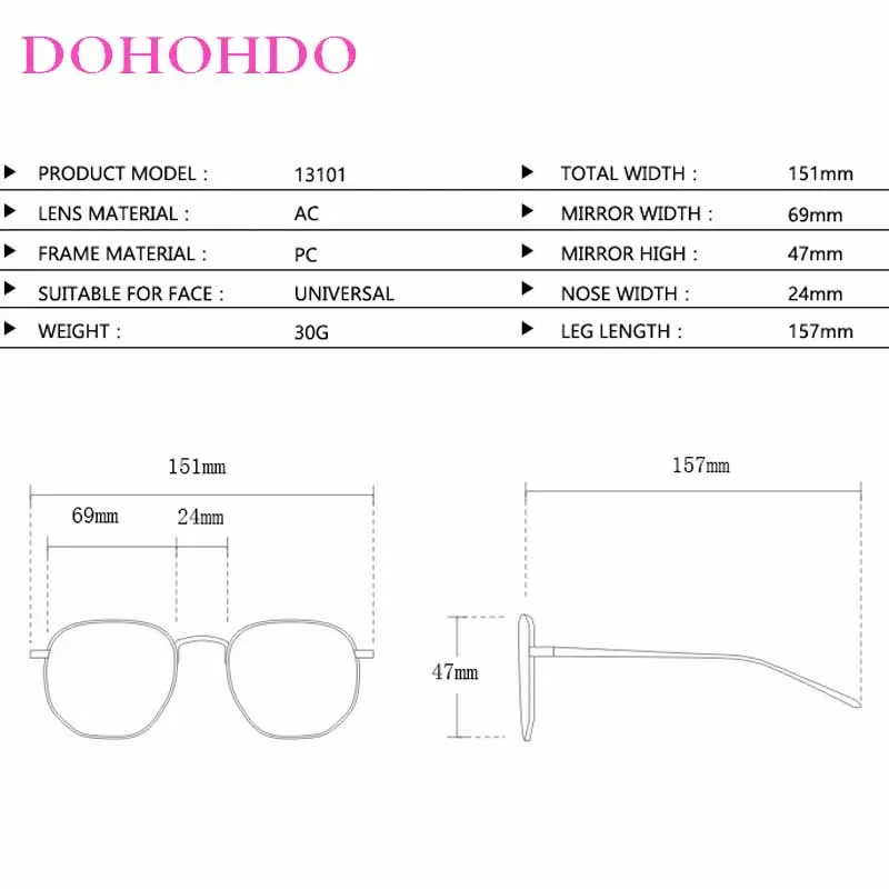 DOHOHDO جديد مربع مزدوج اللون النظارات الشمسية للنساء خمر فاسق نظارات شمسية الرجال ظلال موضة جديدة النظارات UV400 Gafas