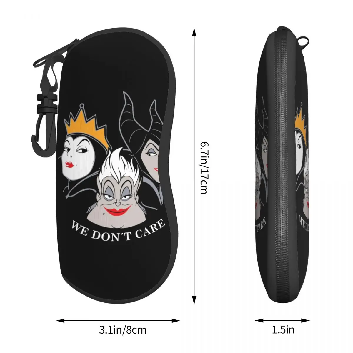 Villains Maleficent Evil Queen Glasses Case Waterproof Funny Cartoon Sunglasses Storage Box Vintage Eyeglasses Box