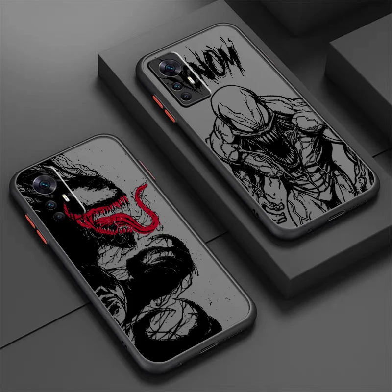 

Venom Popular Art Cool Marve Frosted Translucent For Xiaomi Mi 13 12 12T 11T 11 11i 10T 10 9T Pro Lite Ultra 5G Cover