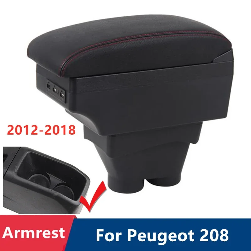 

Подлокотник для Peugeot 208, 2012, 2013, 2014, 2016, 2017, светодиодный