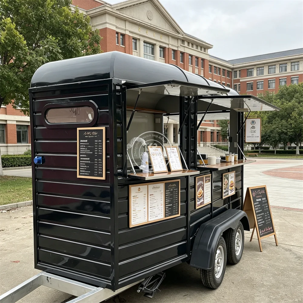 

Mobile Coffee Van Concession Hot Dog Burger Ice Cream Cart Fast Food Trailer Street Pizza Food Truck With Full Kitchen