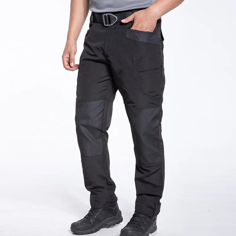 جديد IX5 السراويل التكتيكية الرجال في الهواء الطلق السراويل البضائع العسكرية متعددة جيب القتالية العمل بنطلون Ripstop كامو التنزه سروال التدريب #2