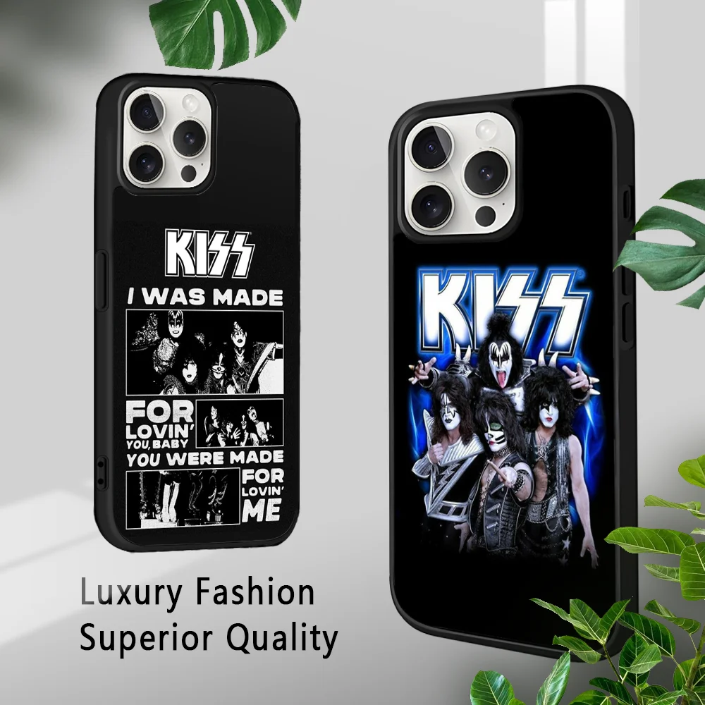 Classics K-Kiss Rock Band Phone Case For iPhone 16 15 14 13 12 11 Pro Xs Max Mini Plus Celulares Hard Funda