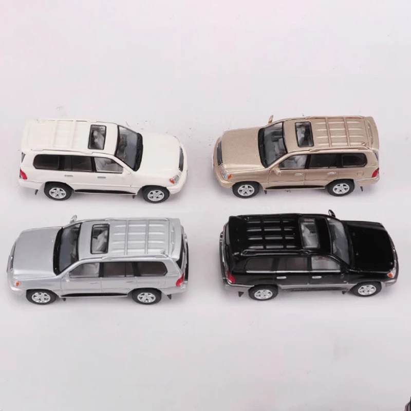 Diecast 1: 64 escala 1:64 vehículo todoterreno de lujo simulación coche en miniatura de aleación LX470 juguete terminado Hobby colección ornamento