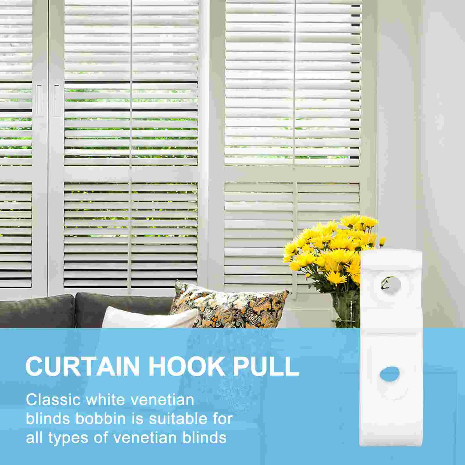 8 Pcs Curtain Locator Window Blind Roller Fixing Clip Roman Tensioner Blinds Vertical Hook Plastic Cord Holder