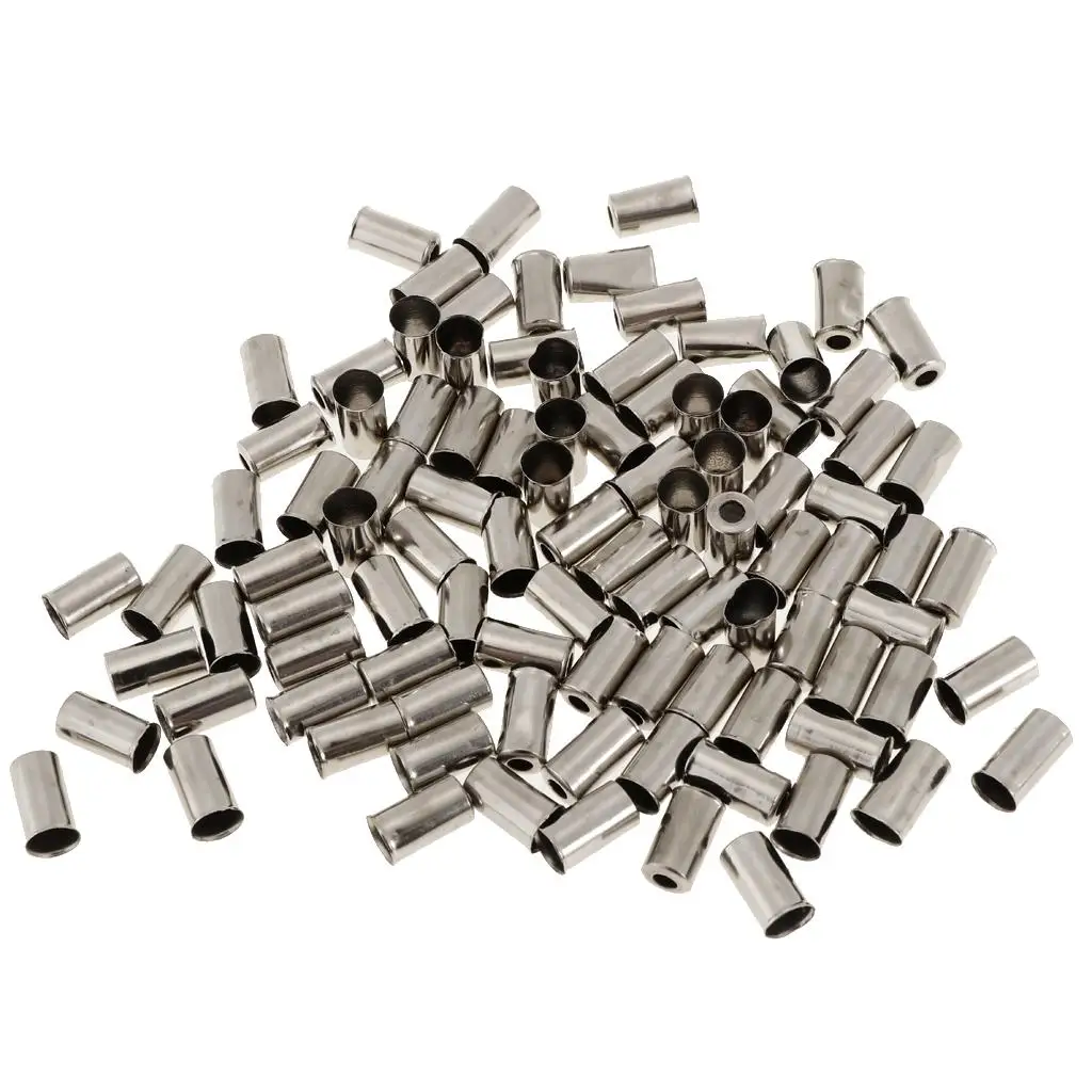 100 Pcs Aluminum Bike Brake 5mm s End Ferrules Caps