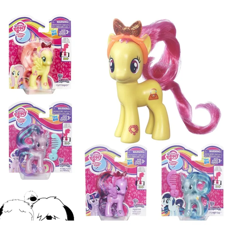 Hasbro-figura de My Little Pony, Twilight Sparkle Rainbow Dash Applejack Rarity Fluttershy Shining Armor Starlight Glimmer Toy