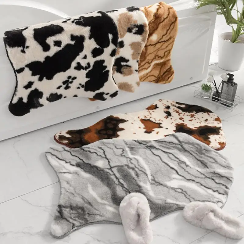 

Modern Style Artificial Rabbit Fur Home Carpet Living Room Coffee Table Mat Bedroom Side Pad Children Study Room Floor Mat