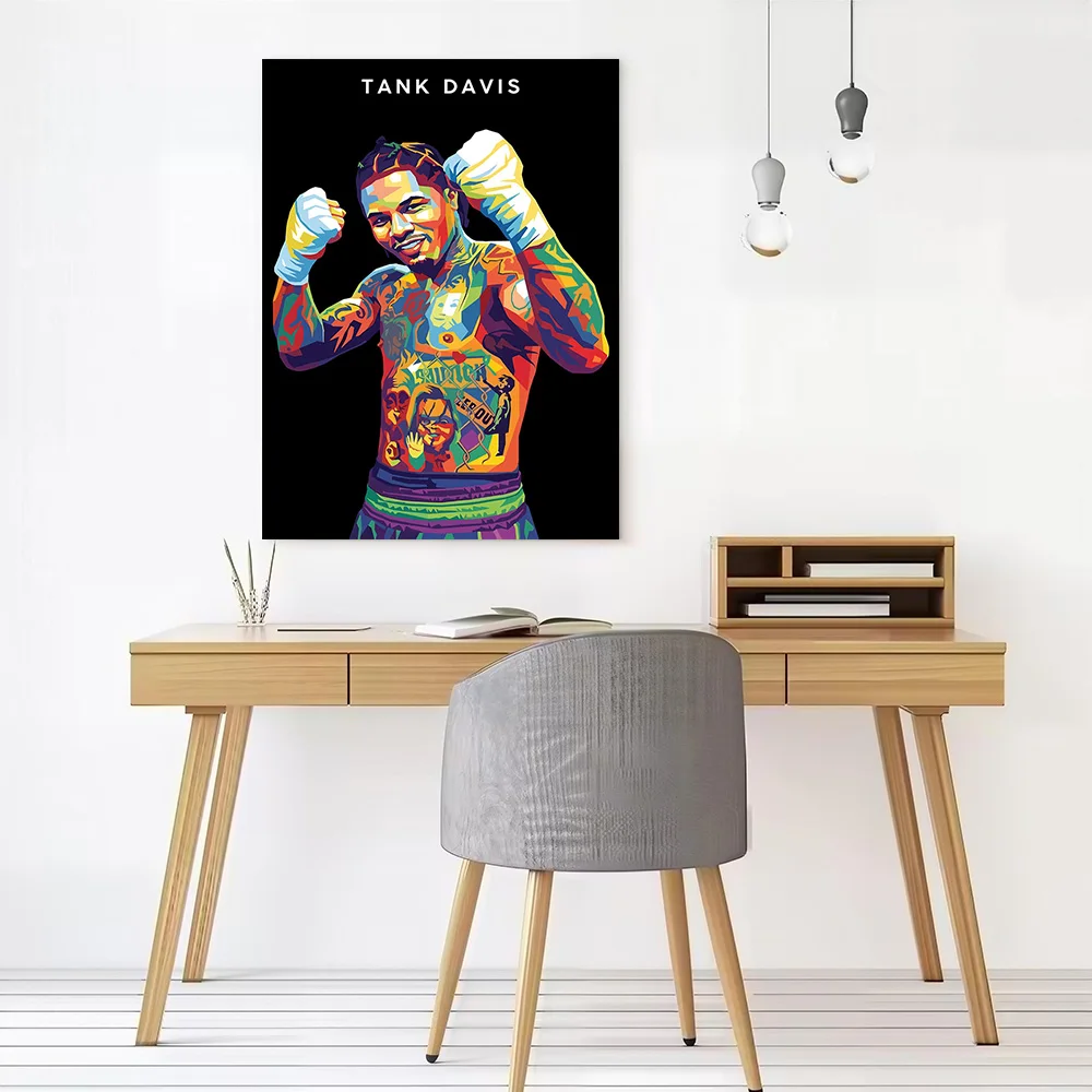 Tank Davis Pop Art Portrait Poster Canvas Wall Art Personalized Print Modern Painting Perfect Gift for Decor Living Room Bedroom