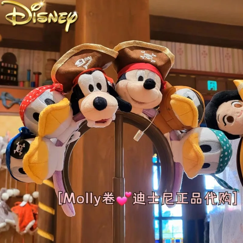 

Shanghai Disneyland Disney Pirates Of The Caribbean Minnie Headband Pirate Diy Series Headband Hair Headwear Figures Toys Gifts