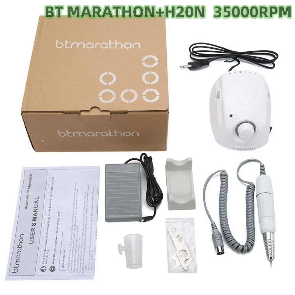 Perceuse à ongles électrique 65W BT Marathon Champion-3 Machine de manucure 35K SH20N Poignée Meuleuse Fraiseuse Polisseuse Outil à ongles