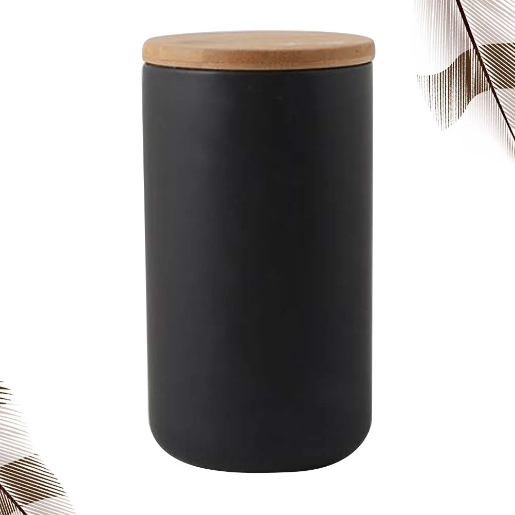 

Airtight Storage Box Ceramic Food Jar Coffee Bean Canister Kitchen Canisters Small with Lids Sugar for Office Sealed Bowl Boxes