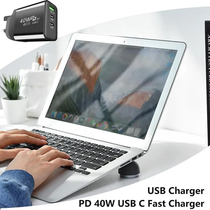 40W USB C Charger Plug 40W Super Fast 3 Ports Type C Plug Universal Fireproof PD Power Adapter Multi USB Plug Type C Charging image 4