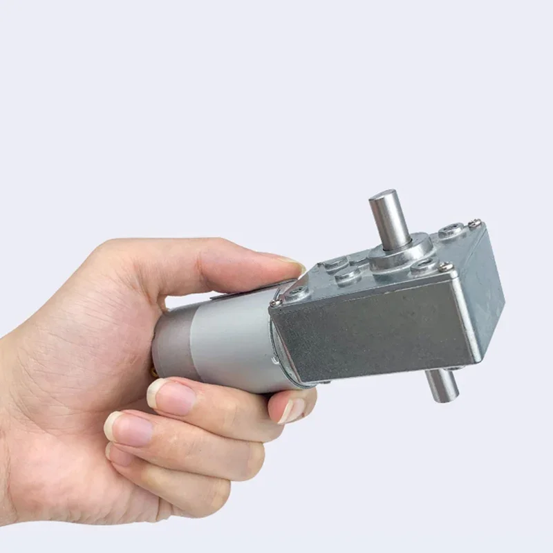 Moteur à engrenage à vis sans fin à Double arbre de sortie, DC12V 24V, vitesse réglable, moteur électrique à couple élevé CW CCW 5840 – 555