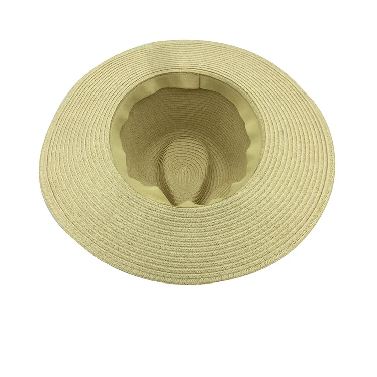 New straw hat, sunshade beach versatile papyrus big eave hat, straw milliner big edge top hat sunscreen