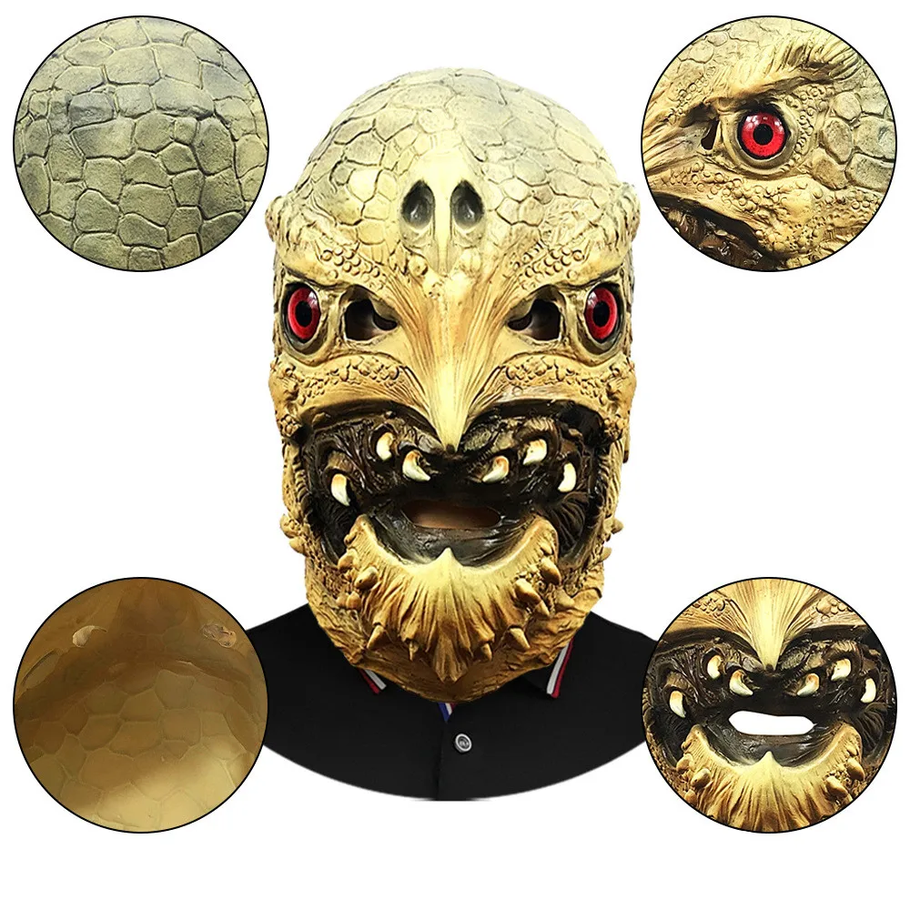 Cosplay-Maske Halloween Latex-Maske Monster-Horrormaske Kopfbedeckung Requisiten – Detail 4