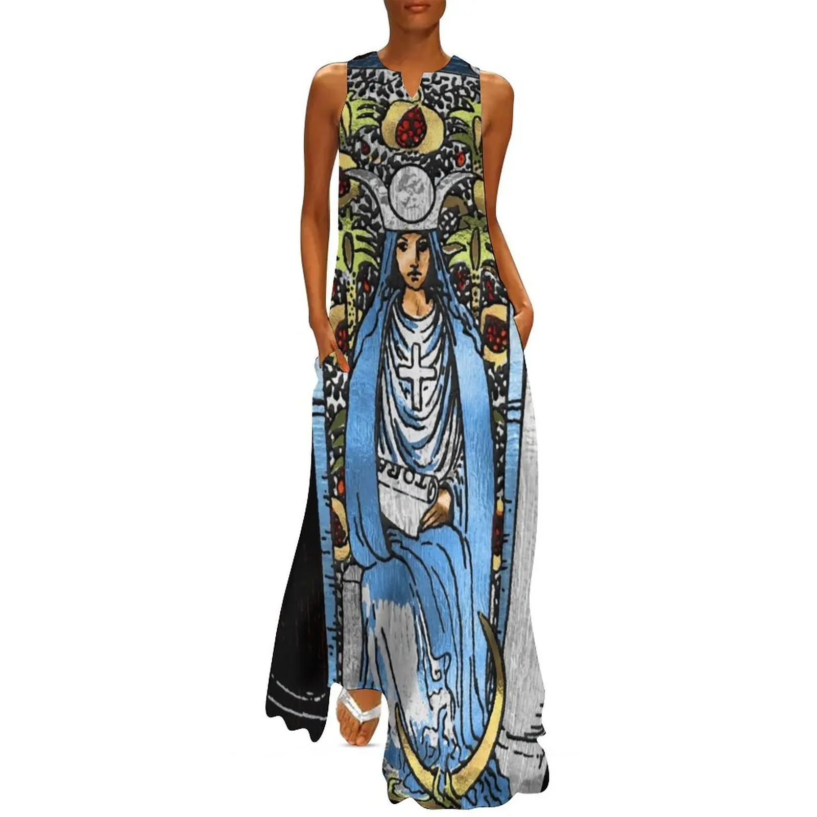 Tarot Gold Edition - Major Arcana - The High Priestess Long Dress bandage dress dresses korean style