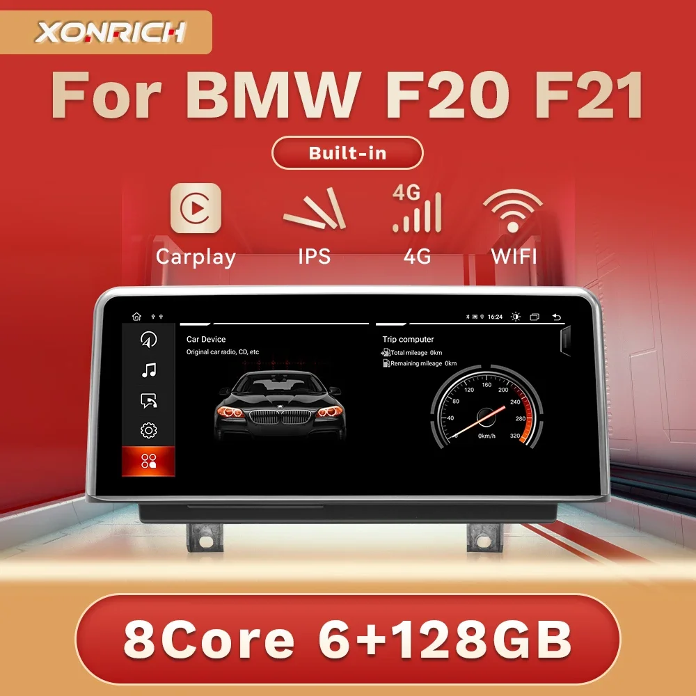 6GB 128GB CarPlay Android 12 Car Multimedia Player For BMW 1 Series F20 F21 2Series F23 2013-2016 NBT Navigation GPS IPS Radio