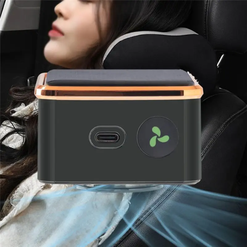 A99G-Solar Car Air Purifier Usb Oxygen Cleaner Generator Air Purifier HEPA Filter Smoke Remover Smart Car Supplies