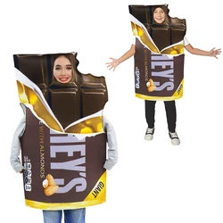 ZAWALAND Halloween Costume Cosplay Chocolate Costume Unisex Boys Girls Funny Food Sponge Body Suit Carnival Dress Up Performance