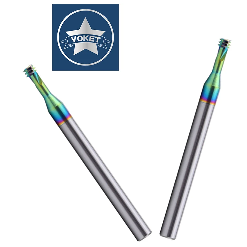 Imagem -06 - Voner-cnc Cortador de Fresagem de Rosca Carboneto Sólido Haste Longa Fileiras m2 m3 m4 m5 m6 m8 M10 M12 M14 100 mm