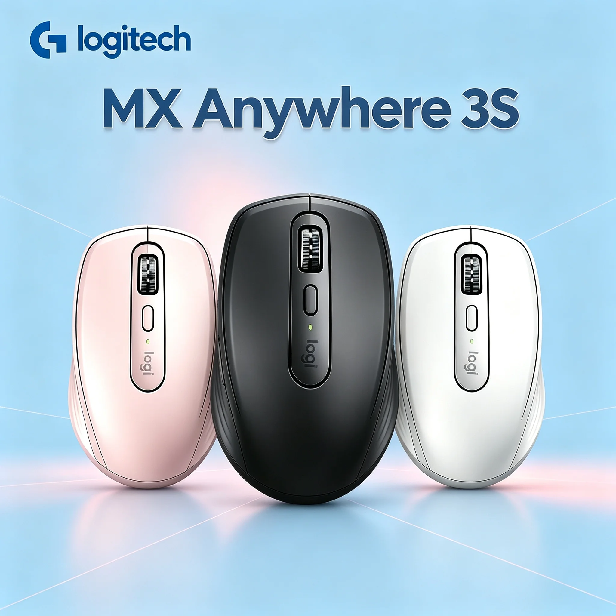 Logitech MX Anywhere 3S Compact Bluetooth Wireless Mouse Quiet Click Travel Notebook Computer Mouse