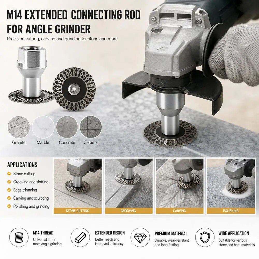 1Pcs 40mm Diamond Saw Blade Removable Flange Wet Use Stone Engraving Blade M14 Thread Marble Granite Cutting Tool