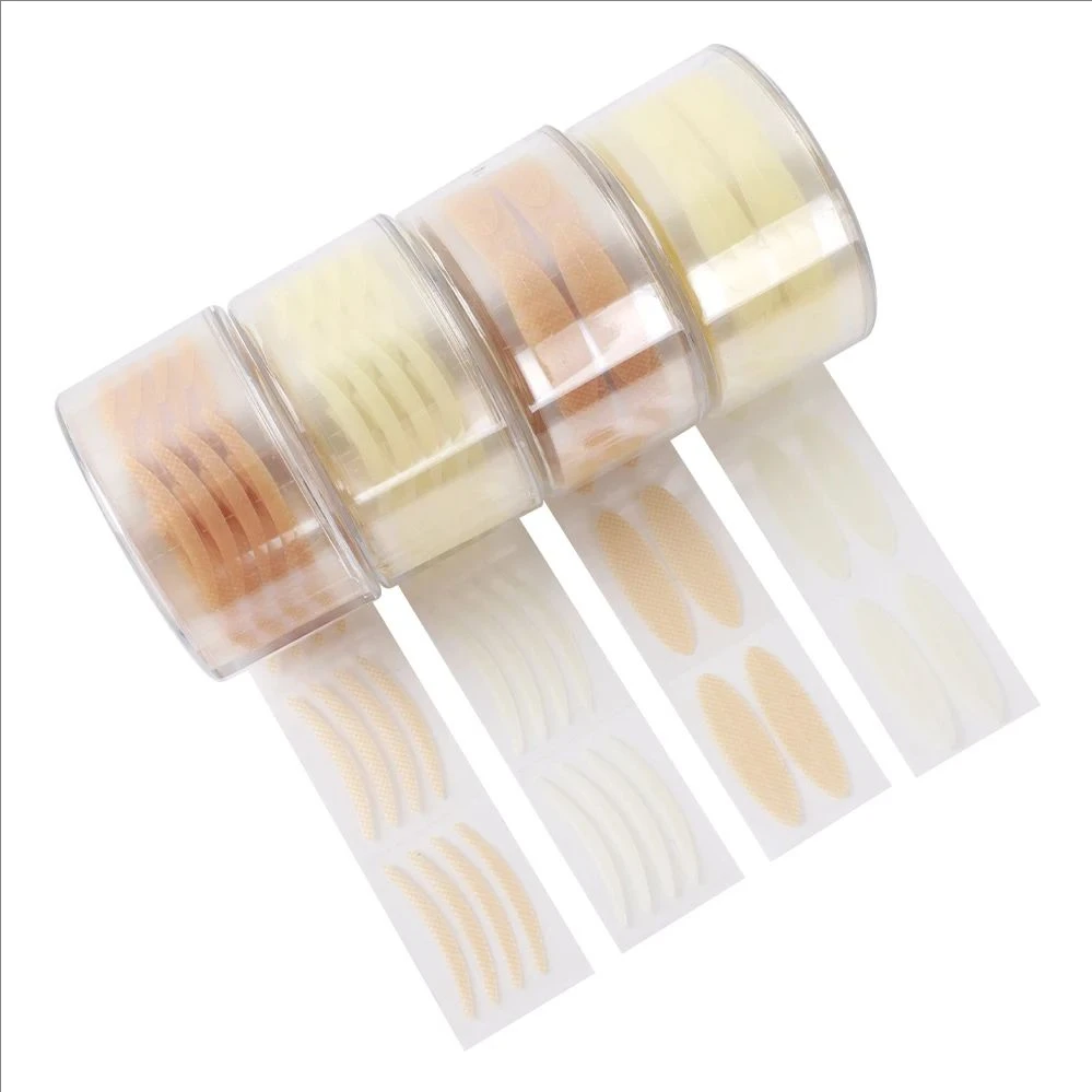 Przezroczyste Szare Beżowe Duże Oczy Niewidoczna Koronka Siatka Włókno Samoprzylepne Naklejki na Powieki Taśma do Powiek Podwójnych Naklejki do Makijażu