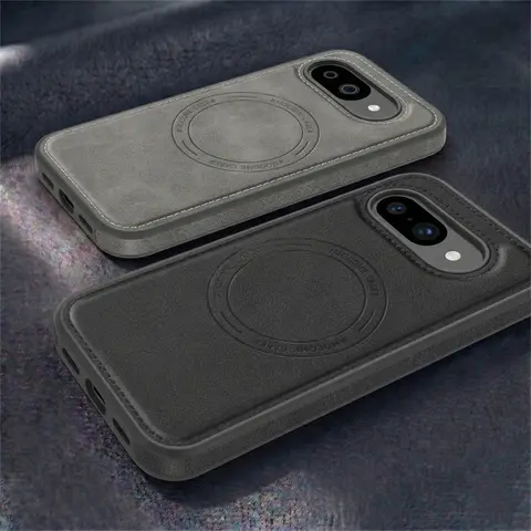 Business Retro Leather For Magsafe Phone Case For Google Pixel 10 9 8 Pro XL 10A 9A Magnetic Wireless Charge Shockproof Cover