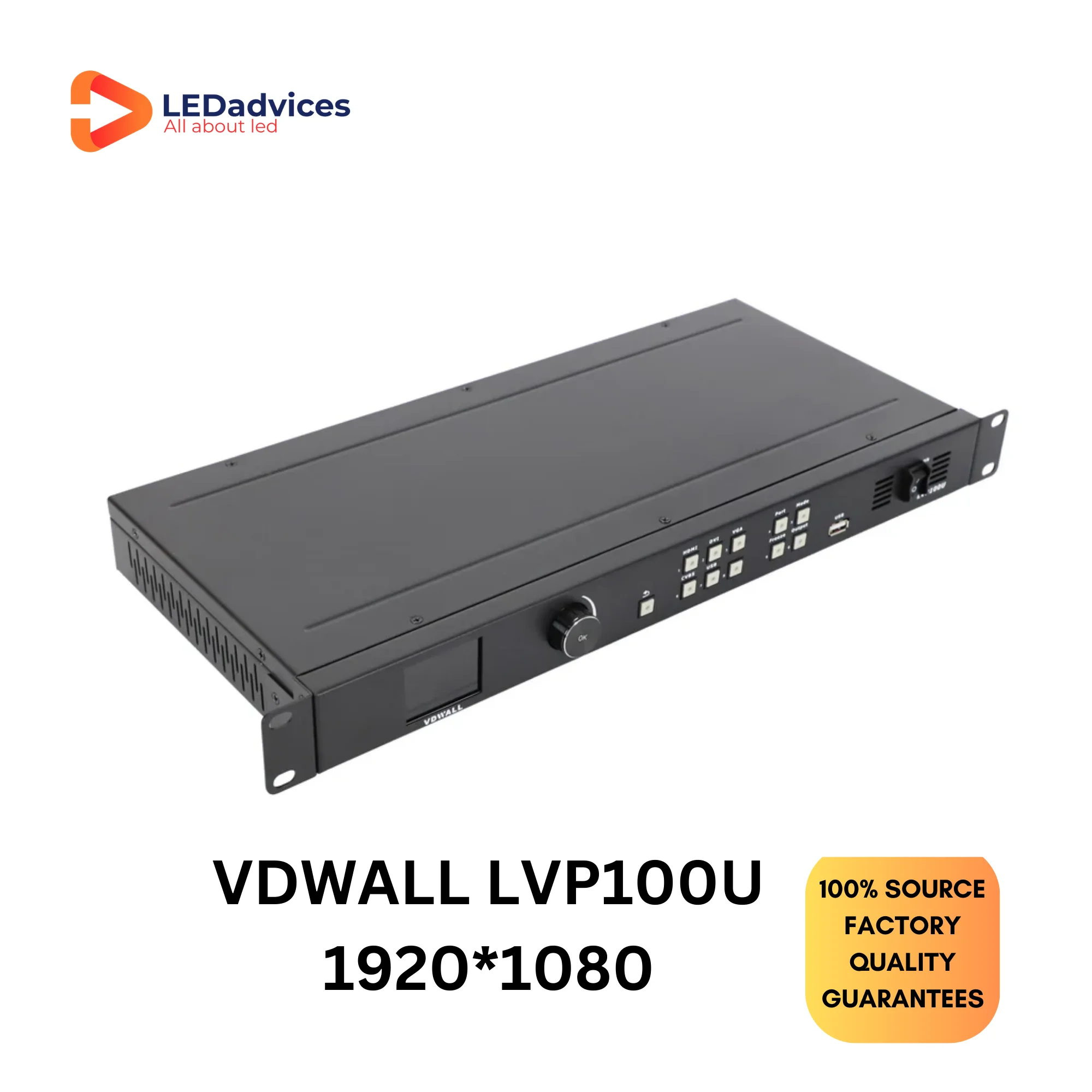 VDWALL LVP100U LVP100 1920*1080 2K LED Screen Processor LED Controller USB 2.3 Million Pixel TS802D MSD300-1 For Small LED Wall