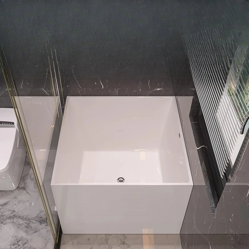 

Small apartment deep bubble sitting home acrylic mini constant temperature square small size bathtub 0.8-1 m