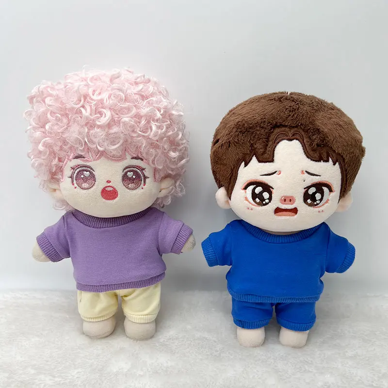 Cute Doll Clothes for 20cm Idol Doll Outfit Accessories Sweater T-shirt Shorts 2PC for Super Star Dolls Toys Collection Gift
