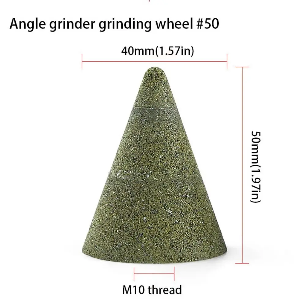 50/100/200 Grits Cone Shape Polishing Wheel Conical Cone Shape Stone Grinding Head Engraving Countersink