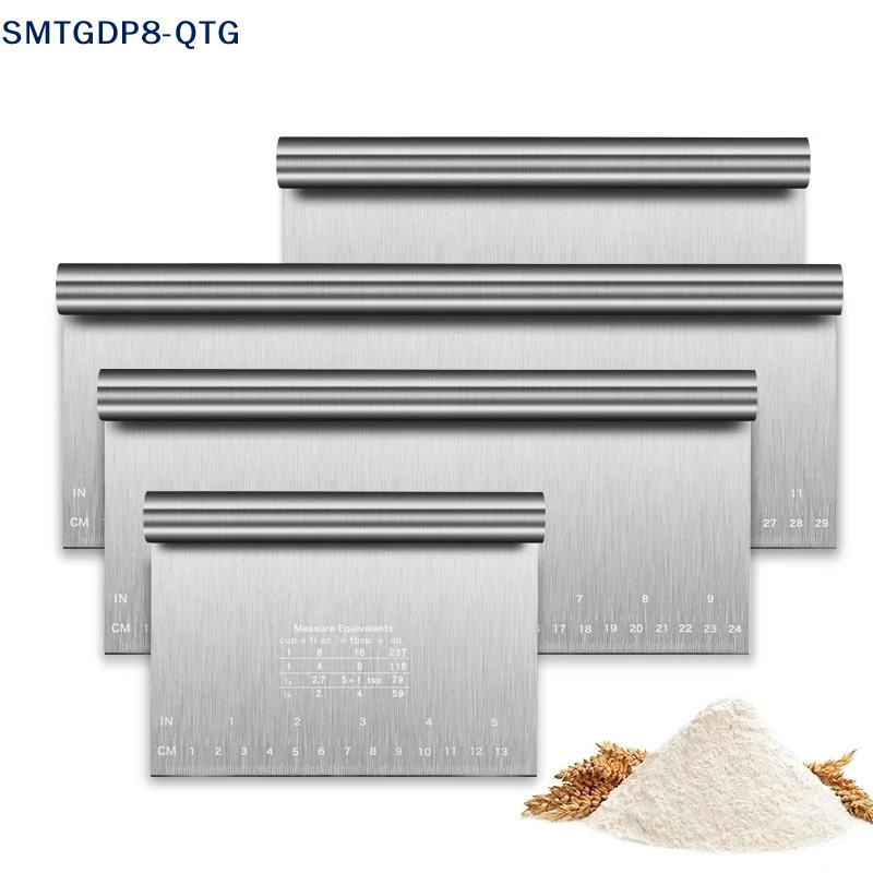 Stainless Steel Scale Cake Scraper DIY Dough Pastry Spatulas Buttercream Edge Smoother Cake Decorating Tools Baking Accessories