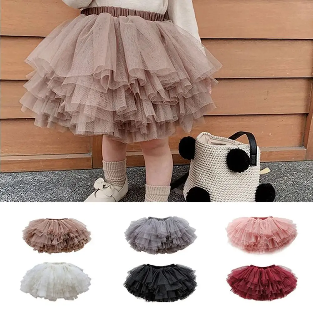 Little Girls Tutu Skirts Black Fluffy Toddler Tulle Princess Ball Gown Pettiskirt Ballet Dance Kids Party/birthday Skirt