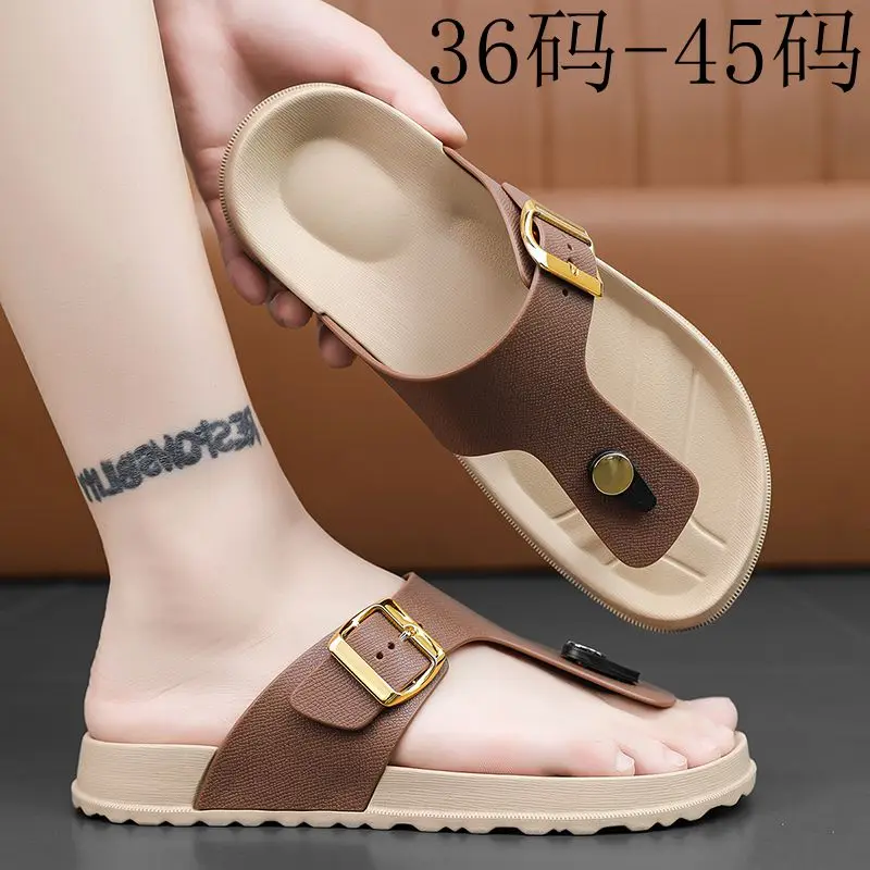 

Anti-odor Men Flip Flops Breathable Rubber Material Non-slip Sole Comfort Thong Slippers For Home Beach Shower Use