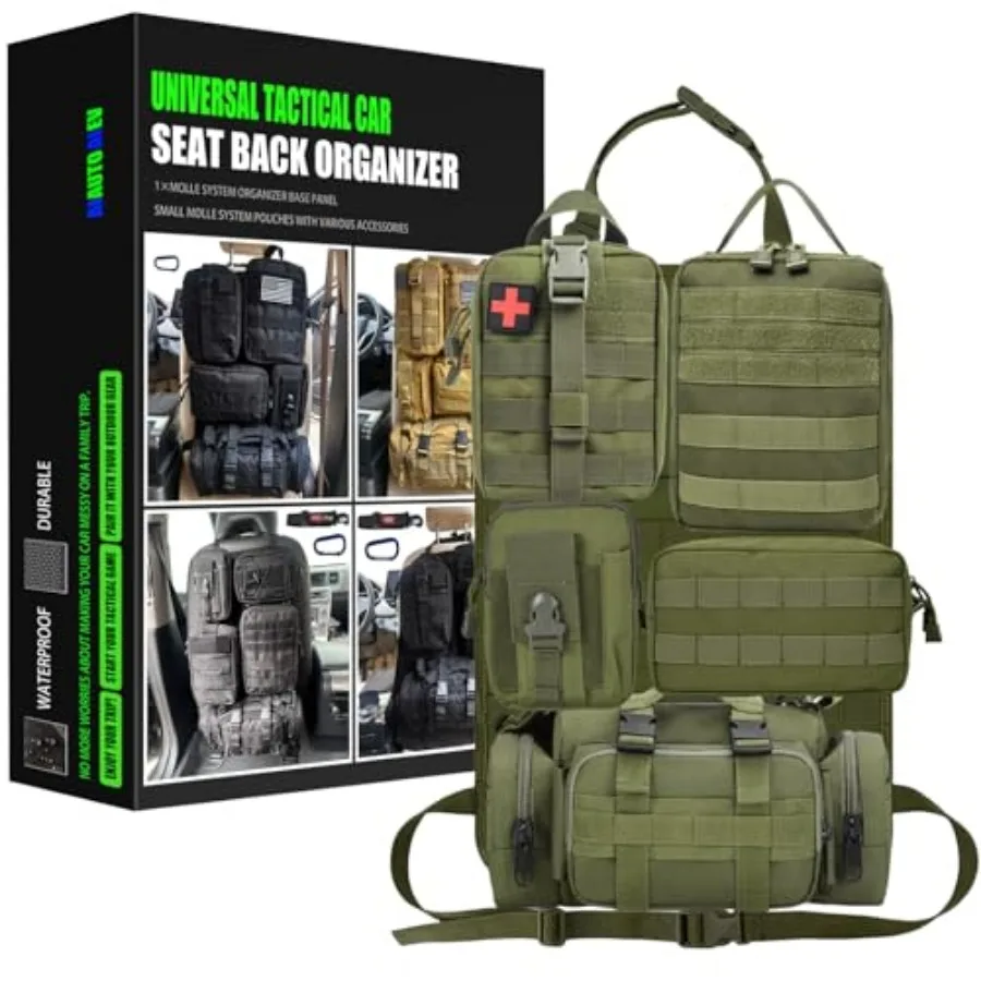 

Tactical Seat back organizer Truck organizer With Detachable Pouches Universal For Car Truck Ford Jeep Military-Grade Heavier P