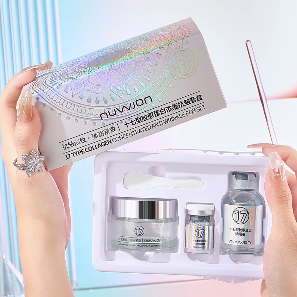 

Collagen Face Cream Essence Reduce Fine Lines Facial Moisturizer Skincare Korean Brighten Cream Nourishing Beauty Face Care Sets