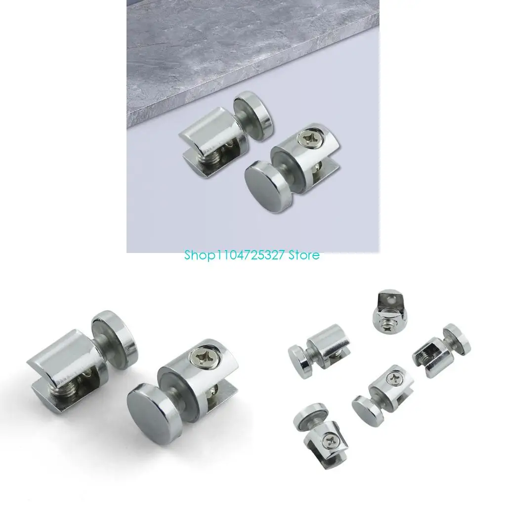

D8KF Glass Clamp Holder Bracket for 10-12mm Thick Glass Shelves Corner Bracket