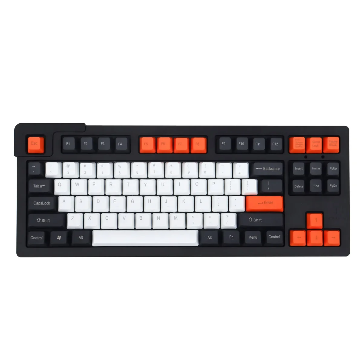 OEM large carbon black orange solid color positive/side/non-engraved mechanical keyboard keycap 108 keys PBT mechanical keyboard