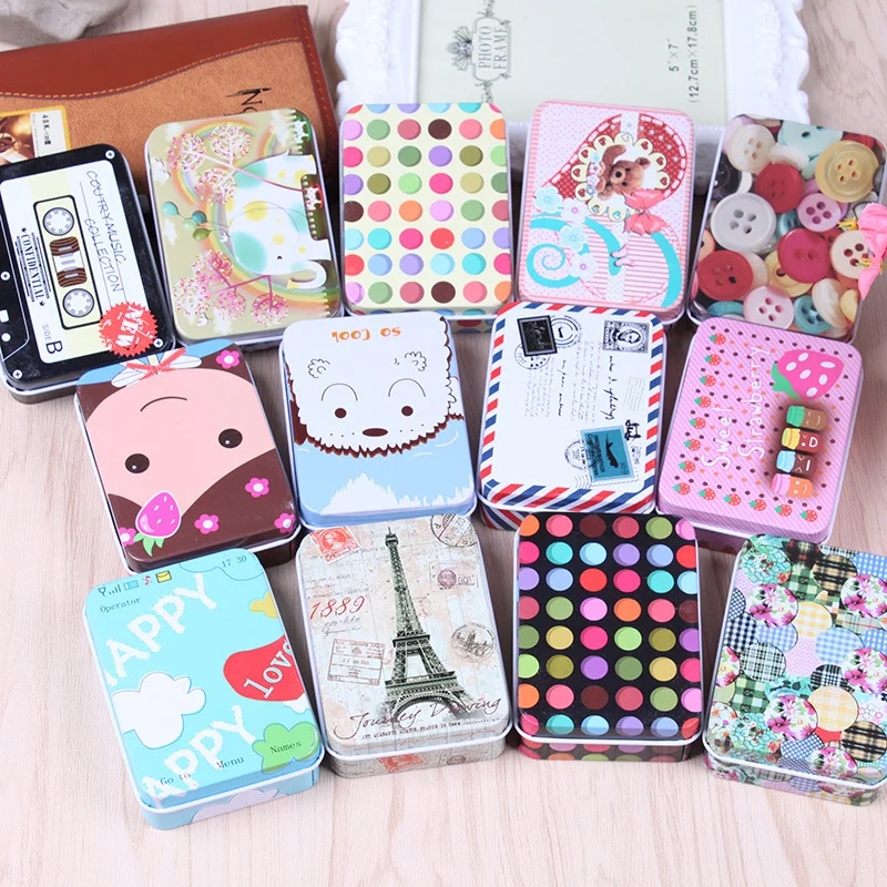 

Mini Tinplate Box Hairpin Card Storage Box Coin Storage Jar Earrings Jewelry Box Candy Sealing Jar Pill Box Packaging Box